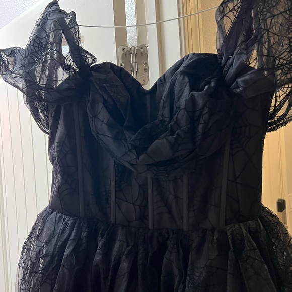 Witchwood Octavia Black Spiderweb NYE Party Dress - Picture 8 of 10